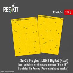 Su-25 LIGHT (pixel) Camo Ukraine "Blue 19" - Painting Mask 