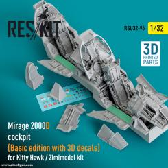 Cockpit du Mirage 2000D avec décals 3D 