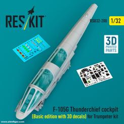 F-105G Thunderchief Cockpit mit 3D-Decals (Trumpeter) 