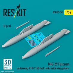 MiG-29 Fulcrum Underwing Fuel Tanks PTB-1150 with Pylons (2 pcs) 