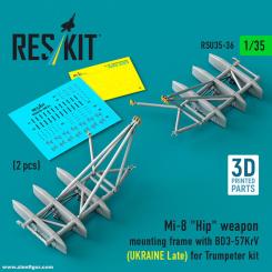 Mi-8 Hip Weapon Mounting Frames with BD3-57KrV (Ukraine late) (Trumpeter) 