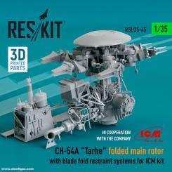 Mécanisme de rotor CH-54A Tarhe - plié 