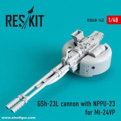 GSh-23L Kanone mit NPPU-23 für Mi-24VP 