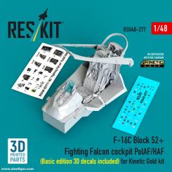 F-16C Block 52+ Cockpit PoIAF/HAF mit 3D-Decals (Kinetic) 