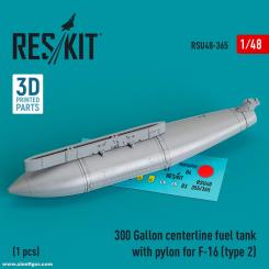 300 Gallon centerline fuel tank with pylon for F-16 (type 2) 