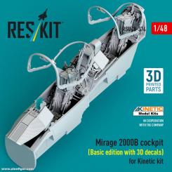 Mirage 2000B Cockpit - Basic Edition with 3D-Decals 