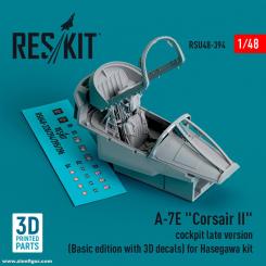 A-7E Corsair II Cockpit spät mit 3D-Decals (Hasegawa) 
