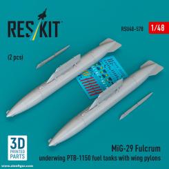 MiG-29 Fulcrum PTB-1150 Zusatztanks mit Pylons (2 Stück) 