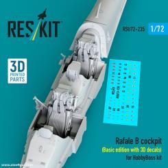 Cockpit de Rafale B avec décals 3D (Hobby Boss) 