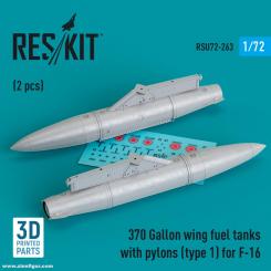 370 Gallonen Flügeltanks mit Pylons (Typ 1) für F-16 (2 Stück) 
