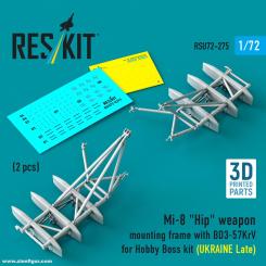 Mi-8 Hip Waffenhalterung mit BD3-57KrV (Ukraine spät) (Hobby Boss) 