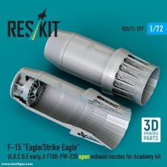 F-15A/B/C/D/E früh/J F-100-PW-220 Exhaust Nozzles (open) (Academy) 