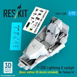 F-35B Lightning II Cockpit mit 3D-Decals (Tamiya) 