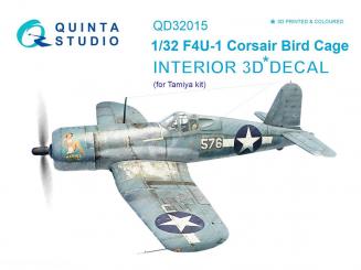 F4U-1 Corsair "Bird Cage" 3D Decal Interior 