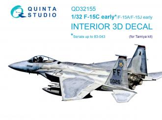 F-15C tôt/F-15A/F-15J tôt 3D-Decal détails intérieurs 