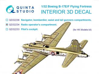 B-17E/F Radio operator's compartment - 3D-Decal 