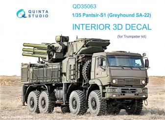 Pantsir-S1 (SA-22 Greyhound) 3D-Decal Interior 