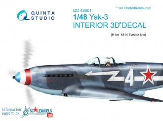 Yak-3 Détails intérieurs - 3D-Decal 