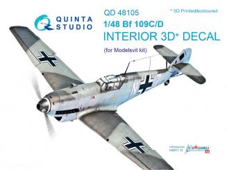 Bf 109C/D 3D-Decal détails intérieurs 