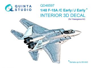 F-15A/F-15C tôt/F-15J tôt - 3D-Decal détails intérieurs 