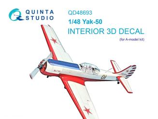 Yak-50 - Décalcomanies 3D pour les détails intérieurs (A-Model) 