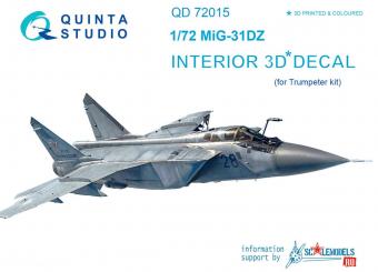 Détails intérieurs du MiG-31DZ - 3D-Decal 