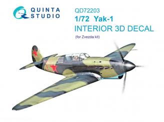 Yak-1 - 3D-Decal Innendetails 