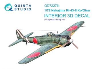 Nakajima Ki-43-II Ko/Otsu - Décalcomanie 3D pour les détails intérieurs (Special Hobby) 