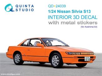 Nissan Silvia S13 - Décalcomanies 3D pour les détails intérieurs (Aoshima) 