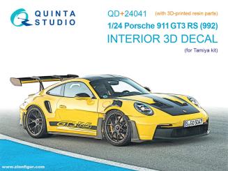 Porsche 911 GT3 RS (992) - 3D-Decal Interior (Tamiya) 