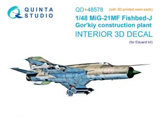 MiG-21MF Fishbed-J - 3D-Decal Innendetails 