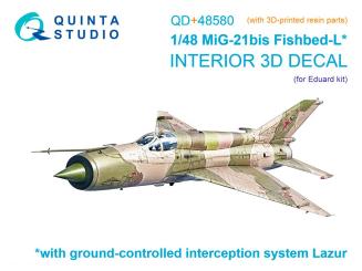 MiG-21bis tôt Fishbed-L - 3D-Decal détails intérieurs 