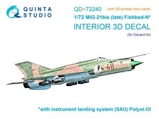 MiG-21bis spät - 3D-Decal Interior (Eduard) 