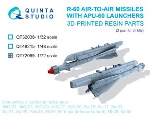 Missiles air-air R-60 avec lanceurs APU-60 (2 pièces) 