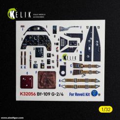 Bf 109G-2/G-4 - Décalcomanies 3D pour les détails intérieurs (Revell) 