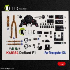 Defiant F.1 - 3D-Decal Innendetails (Trumpeter) 