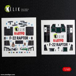 F-22 Raptor - 3D-Decal Innendetails (Hasegawa) 