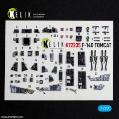 F-14D Tomcat - 3D-Decal Innendetails (Tamiya) 
