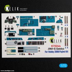 J1N1-S Gekko - 3D-Decal Innendetails (Fujimi/Hobby 2000) 