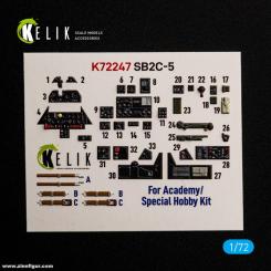 SB2C-5 - 3D-Decal Innendetails (Academy/Special Hobby) 
