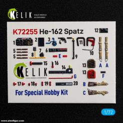 He 162 Spatz - 3D-Decal Innendetails (Special Hobby) 