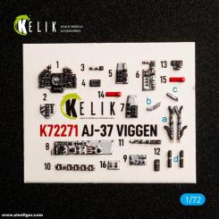 AJ-37 Viggen - 3D-Decal Innendetails (Special Hobby) 