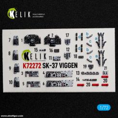 SK-37 Viggen - 3D-Decal Innendetails (Special Hobby) 