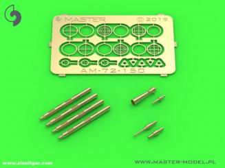 PZL P11a/b/c - details set - wz. 33 machine gun barrels, gunsight and Venturi Tube 