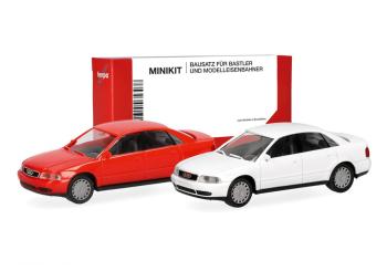MiniKit : Audi A4 Limousine, blanc et rouge 
