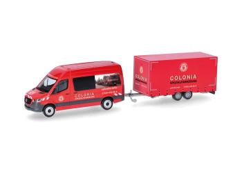 Mercedes-Benz Sprinter '18 demi-bus à toit surélevé avec remorque tandem "Colonia". 
