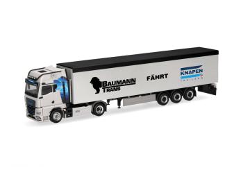 Semi-remorque à fond mouvant MAN TGX GX "Baumann/Knapen". 