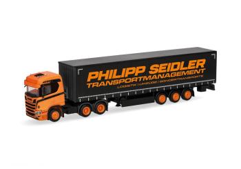 Scania CR 20 ND semi-remorque à rideau "Philipp Seidler". 