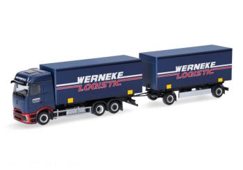 Mercedes-Benz Actros L ProCabin Wechsel-Gardinenplanen-Hängerzug "Werneke" 