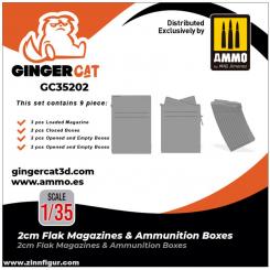 1/35 2cm Flak Magazine & Munitions Boxes (9pcs) 